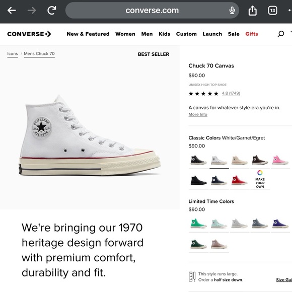 CONVERSE CHUCK TAYLOR MENS 12 CITRON - BRAND NEW! $90 RETAIL - Picture 10 of 12